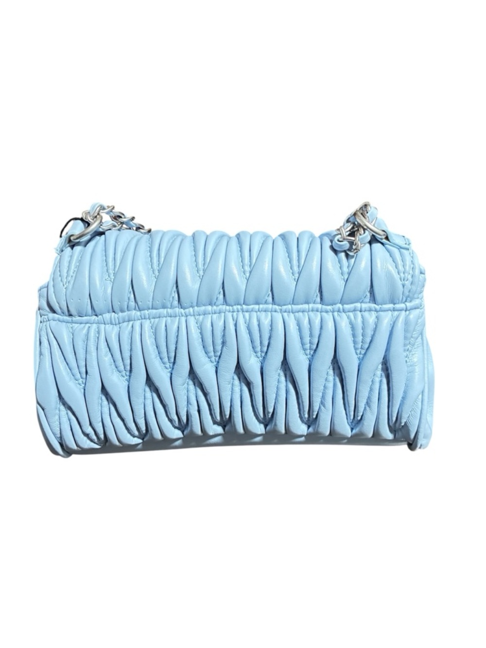 Steve Madden Baby Blue Quilted Chain-Detail Shoulder Bag - Picture 2 of 4